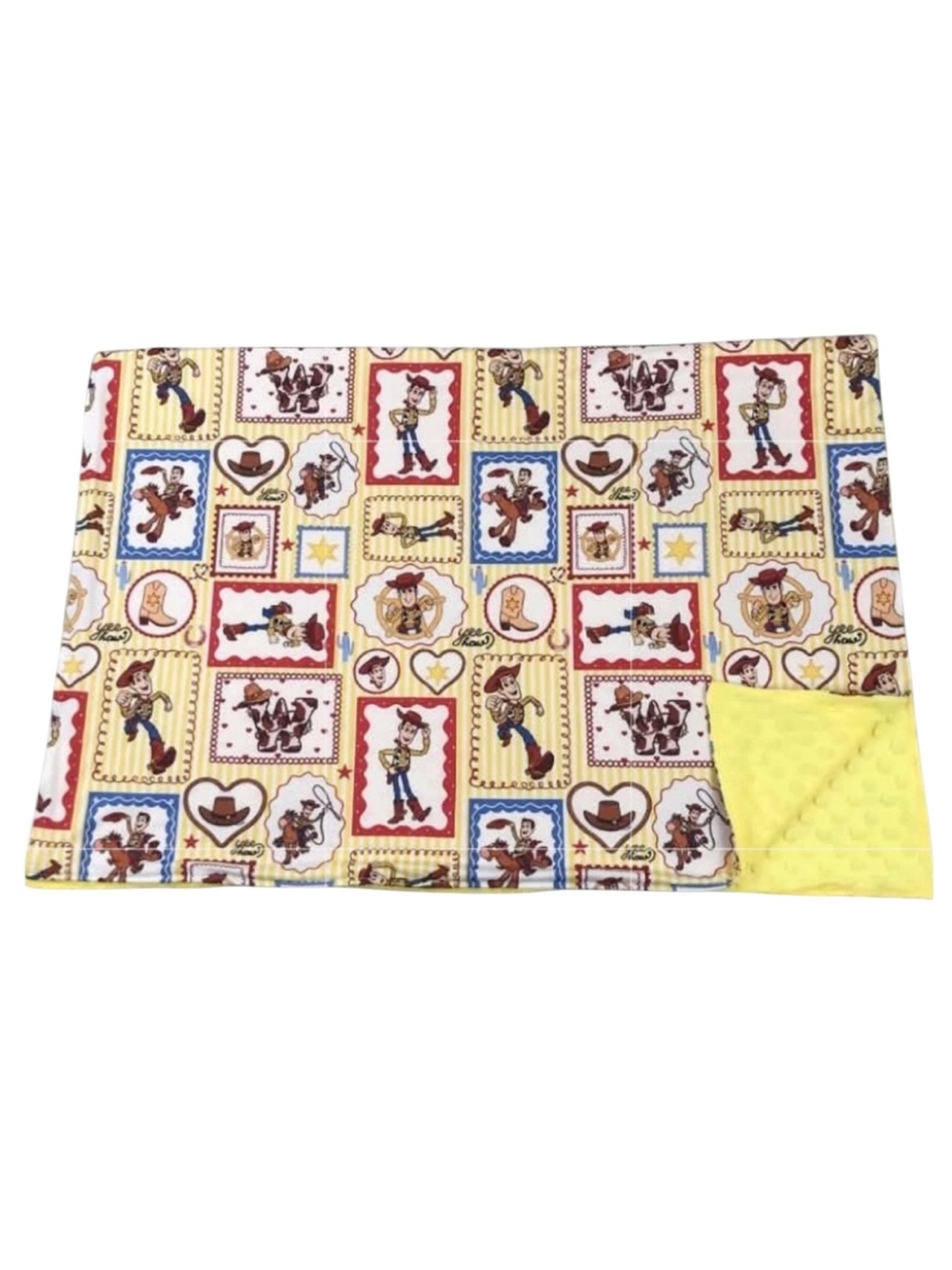 New Disney Toy Story theme Minky Blanket 30” x
40” Cozy Soft Gift Woody Buzz